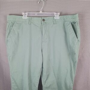 St John's Bay Girlfriend Chino Pants Women's 22W Sage Green Stretch